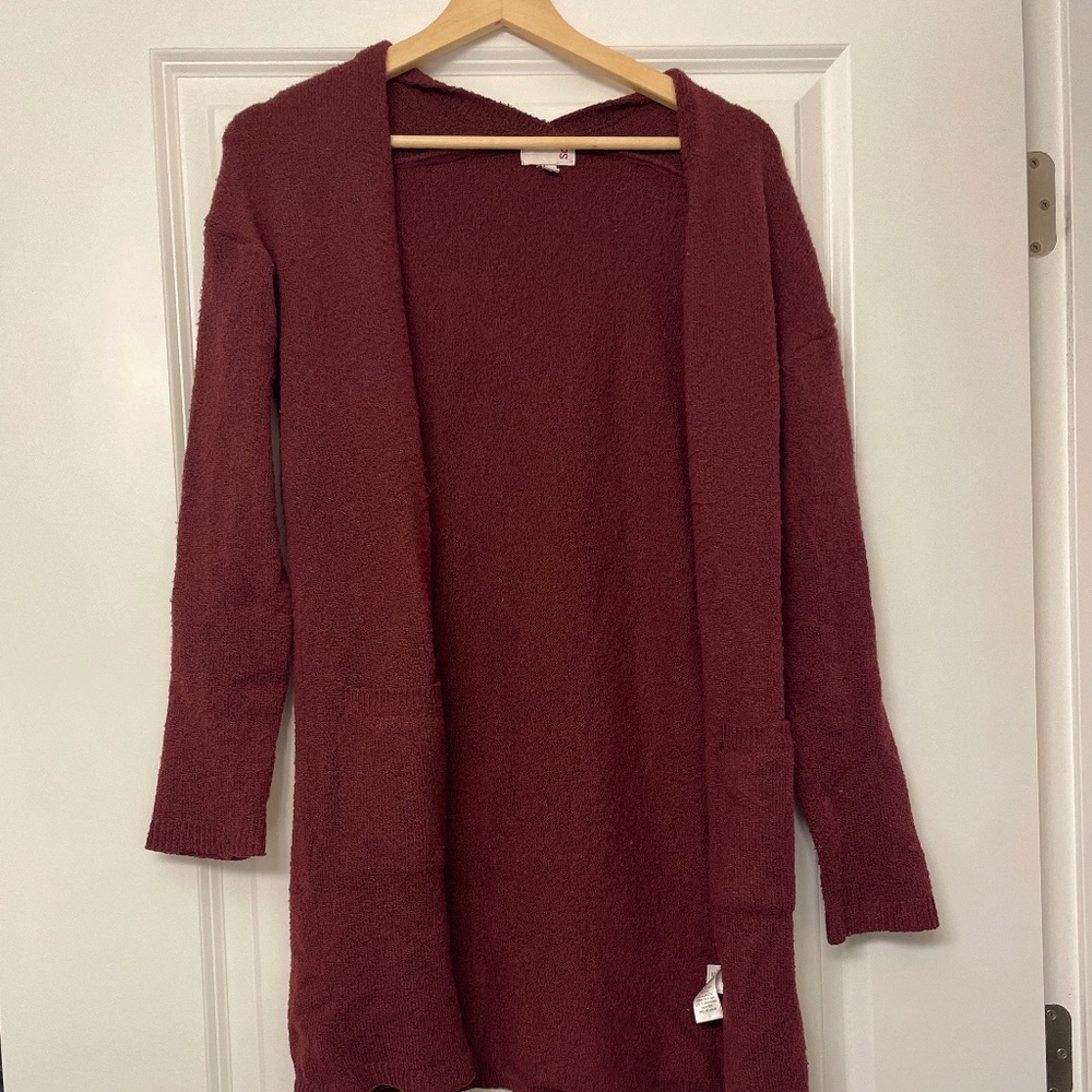 Burgundy cardigan